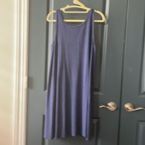 Denim blue, knit, swing style dress